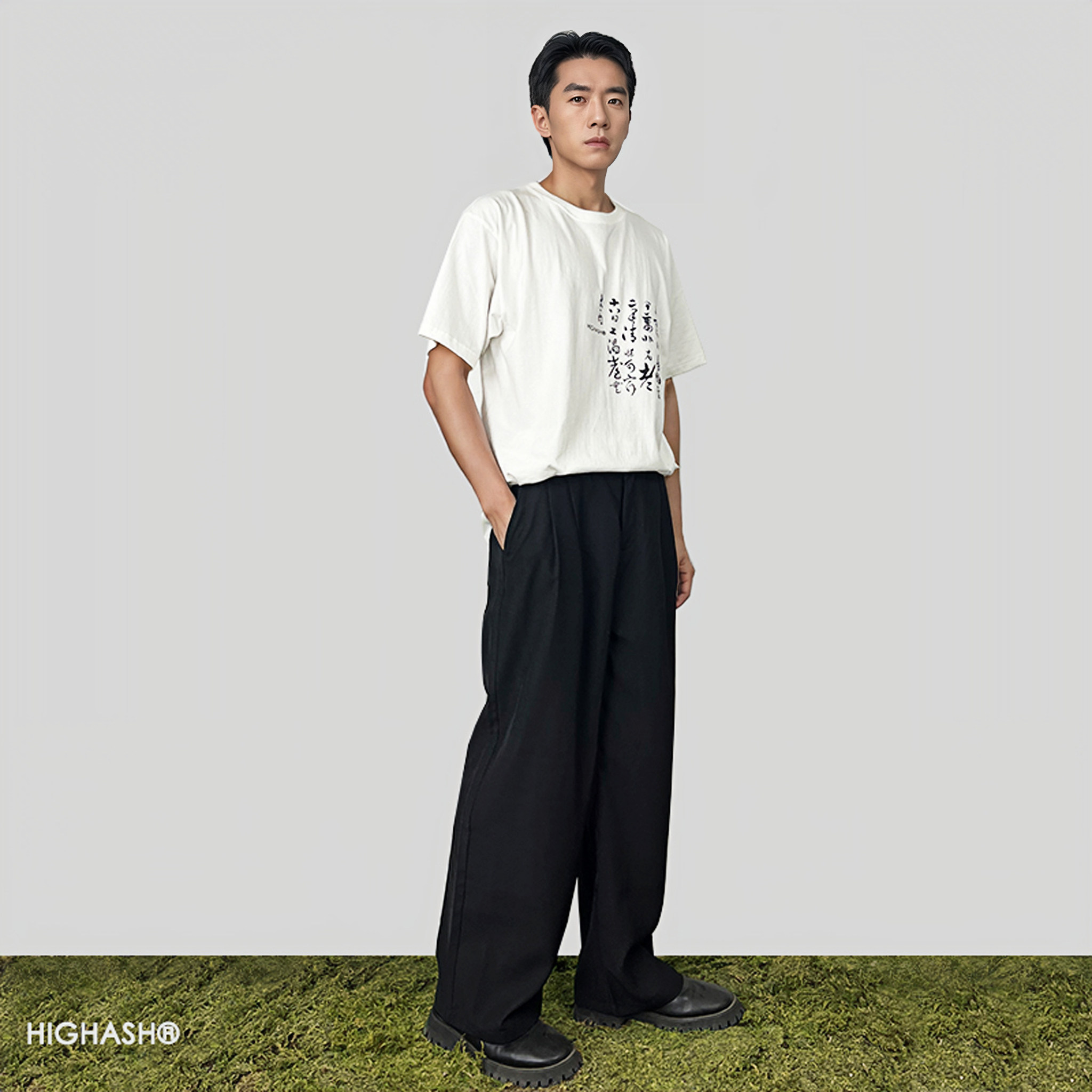 春夏阔腿西裤长裤HIGHASH