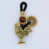 生肖鸡鼠牛虎兔龙蛇马羊猴狗猪纯黄铜五帝钱属相钥匙扣汽车挂饰