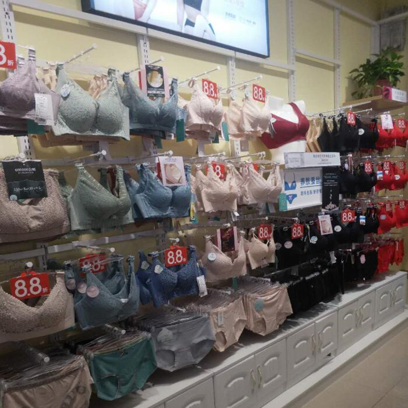 内衣展示架服装店货架衣架男女内裤中岛架铁艺文胸上墙架子展示柜
