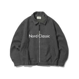 Nord Classic「条纹哈灵顿」25秋冬复古休闲宽松条纹夹克外套男
