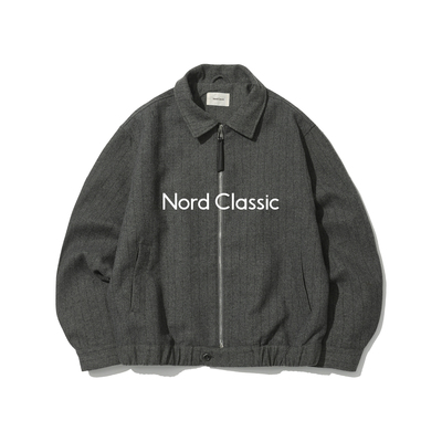 Nord Classic「条纹哈灵顿」25秋冬复古休闲宽松条纹夹克外套男