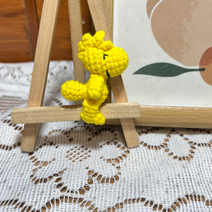 手工编织毛线玩偶可爱迷你史努比糊涂塌客钥匙扣 包包挂件饰品