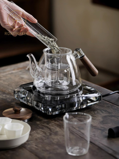 罗德梅科静音水晶煮茶器玻璃耐高温家用烧水壶泡茶送礼电陶炉套装