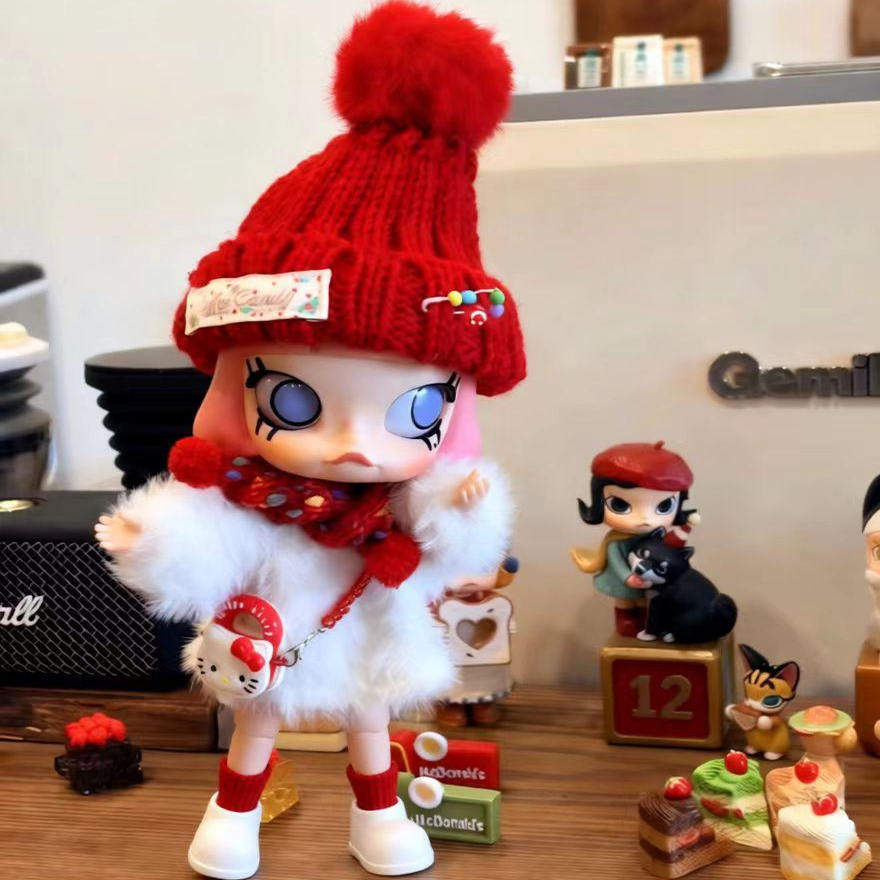 zsiga娃衣8分20cm可动人偶圣诞节衣服换装嘎子姐新年喜庆红色套装