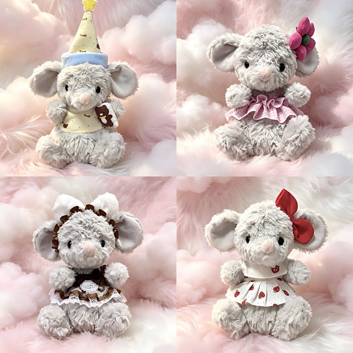 jellycat甜美小鼠娃衣15cm棉花娃娃衣服料理鼠王毛绒公仔配件着替