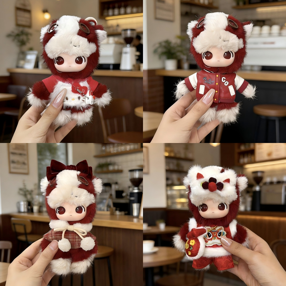 马力全开娃衣dimoo通关马娃衣服15cm毛绒挂件可爱红新年喜庆着替,模玩/动漫/周边/娃圈三坑/桌游,潮玩娃衣,淘宝优惠券,粉丝福利购,淘宝优惠卷