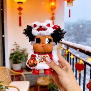 crybaby恋夏一族娃衣新年哭娃娃衣服度假系列红色醒狮新中式过年