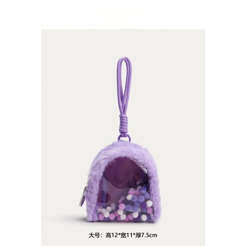 10cm毛绒玩偶外出遛娃包大号透明小号防尘收纳迷你痛包吧唧包挂件