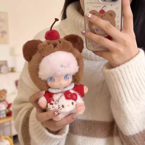 dimoo娃衣新生日记10cm搪胶玩偶衣服可爱hellokitty毛衣挎包套装