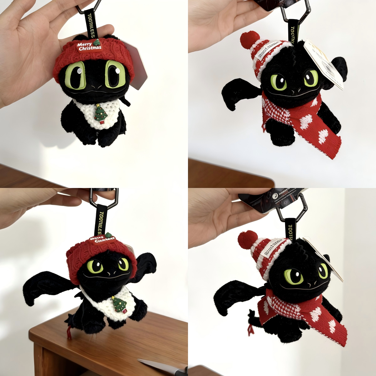 含娃娃环球正版无牙仔包挂件圣诞装驯龙高手夜煞毛绒玩偶公仔挂饰