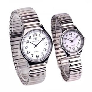 国产品牌手表学生表中老年腕表大数字松紧带电子石英简约国潮手表