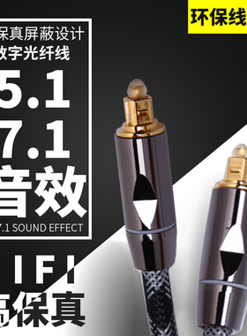 spdif投影仪 光纤音频线方口功放PS4音频光纤线1米Toslink5米10米