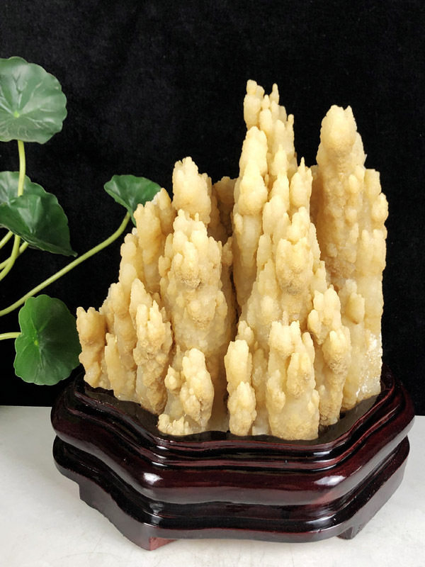 天然钟乳石原石方解石结晶石奇石水晶收藏造景石客厅办公桌面摆件