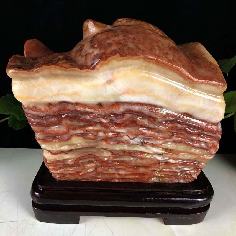 天然猪肉石五花肉原石乔迁开业工艺礼品办公客厅玉石奇石家居摆件