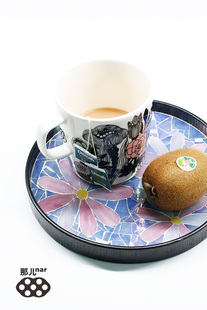 diy彩色玻璃镶嵌手工创意礼物茶盘果盘雏菊托盘材料包 那儿nar