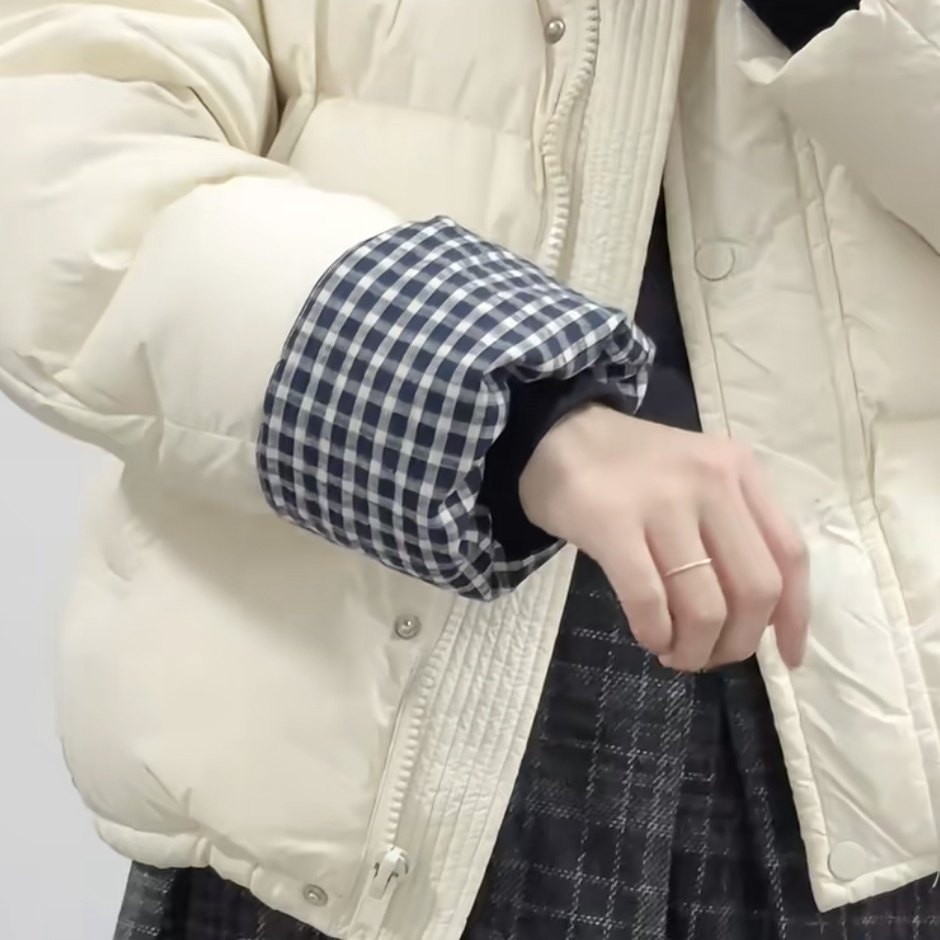 日式袖套格子印花羽绒服袖口套袖防脏污透气日系袖套,家庭/个人清洁工具,袖套,淘宝优惠券,粉丝福利购,淘宝优惠卷