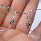 纯钛合金圆形眼镜鼻托卡扣式 鼻托垫无框眼镜金属鼻托 无螺丝嵌入式