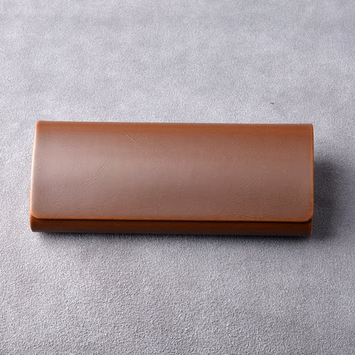 手工疯马皮PU眼镜盒抗压收纳盒