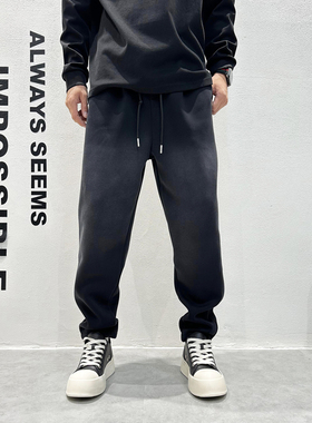 2025秋季新款渐变色休闲裤男宽松裤子男痞帅卫裤束脚裤男士潮流