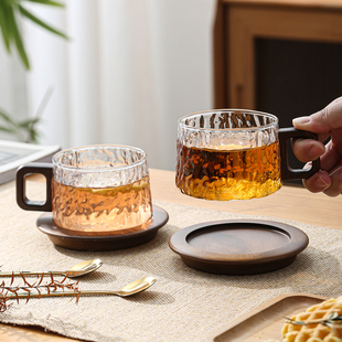 2026冰川玻璃咖啡杯高颜值个人专用冰美式拿铁杯子高档精致饮品杯