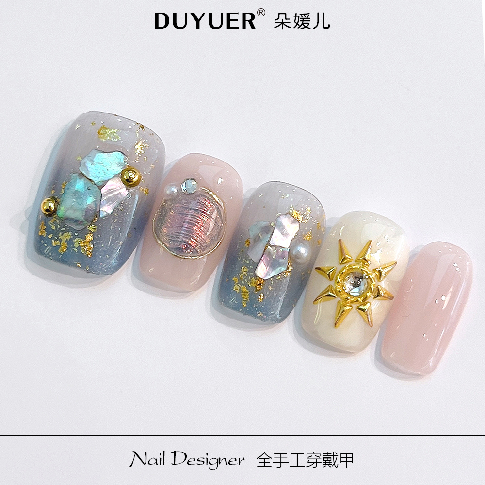 持久30天全手工穿戴甲高品质精致高级感国风显白短可拆卸美甲贴片