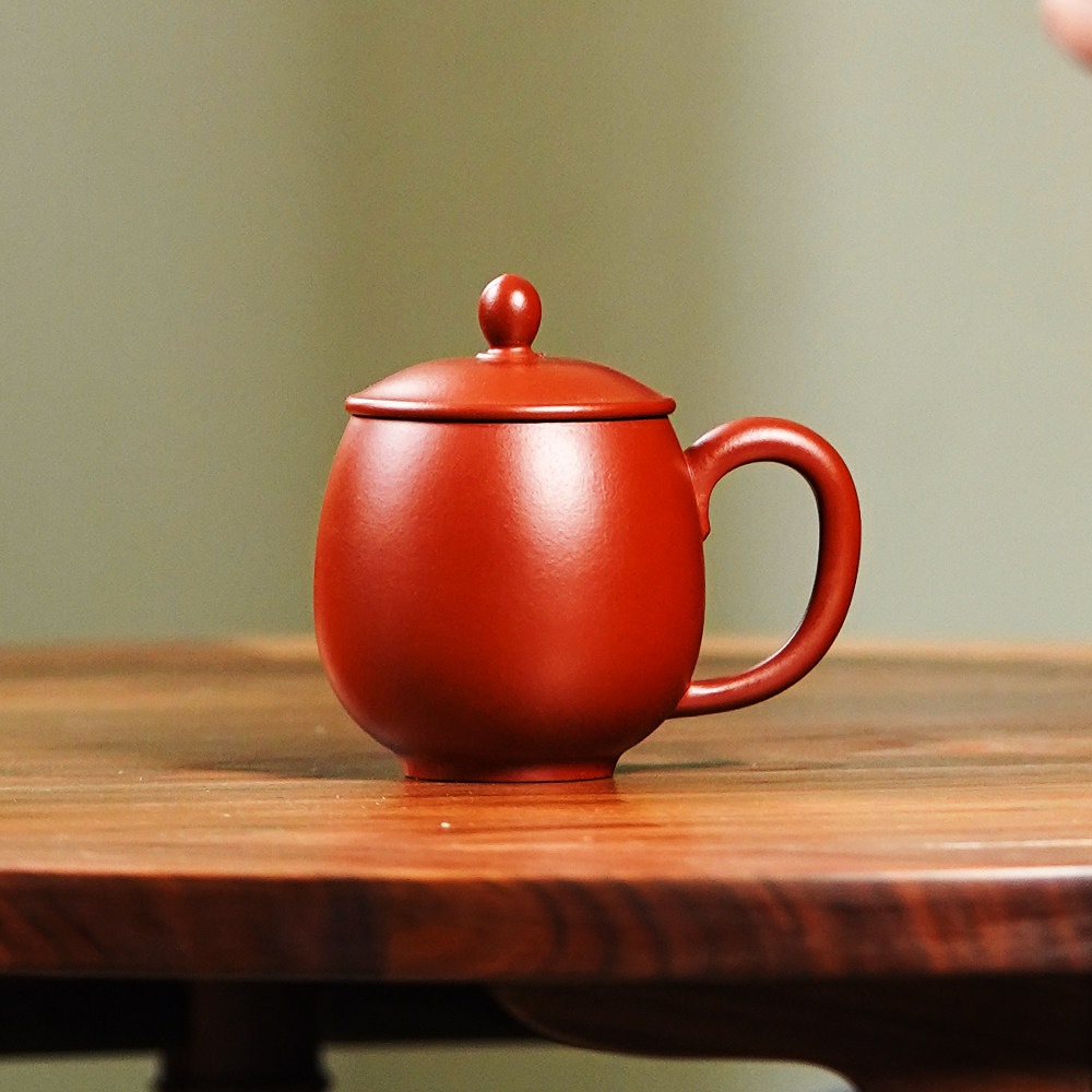 颐壶春高端宜兴紫砂杯名家手工盖杯精品个人专用泡茶杯龙蛋杯160c