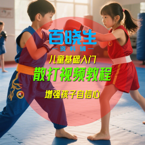 儿童散打视频教程基本功新手自学零基础入门精通教学课程全集