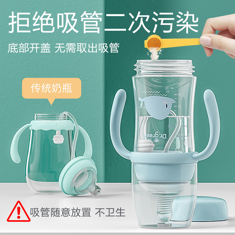 【可倒置双开口】卫生奶瓶新生儿