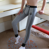 男纯棉修身 棉裤 紧身潮流青少年打底裤 秋裤 加绒加厚男士 保暖裤 冬季