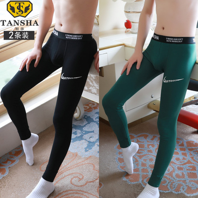 加绒加厚纯棉秋裤男士