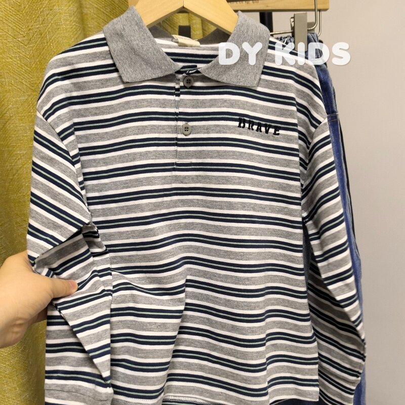 POLO衫春装长袖T恤儿童韩版衣服6