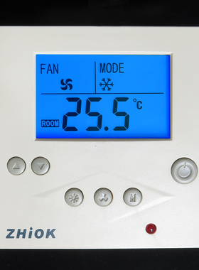 Zhiok智柯RCN02中央空调温控器电动风阀温控面板风机盘管三速开关
