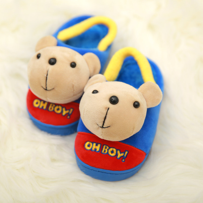 Pantoufles enfants en suède BRADMILLER pour hiver - semelle tendon - Ref 1024480 Image 4