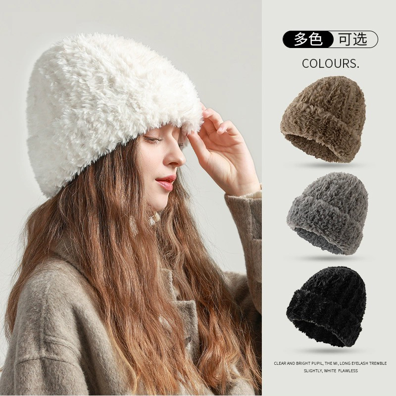 毛线帽子女秋冬2023新款百搭针织