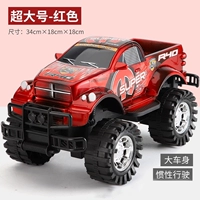 Красный большой инерционный внедорожник, увеличенная толщина