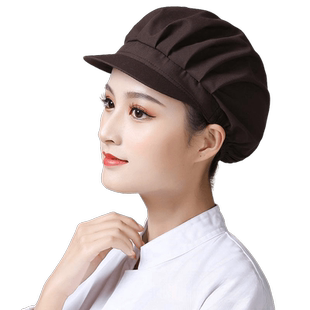 厨房帽子女士四季做饭防油烟防掉头发厨师帽防尘透气车间工作帽子