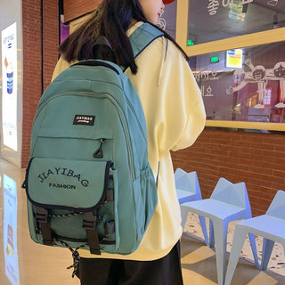 新款日系双肩包女初中高中学生书包男韩版原宿大容量休闲旅行背包