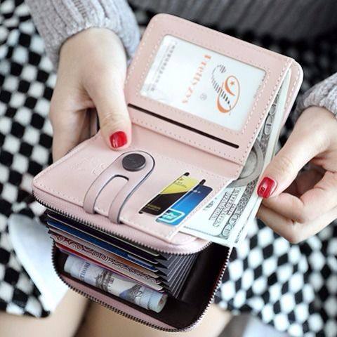 2024新款小钱包女短款 学生卡包日韩多功能两折叠小清新零钱包女,箱包皮具/热销女包/男包,钱包,淘宝优惠券,粉丝福利购,淘宝优惠卷