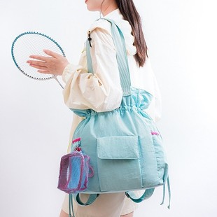 大学生单肩包女户外多用途轻便一包三用双肩包高颜值托特包上课包