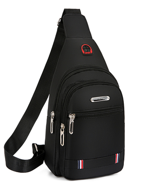 2025新款男士胸包防水牛津布胸前单肩斜挎小背包时尚大容量斜跨包