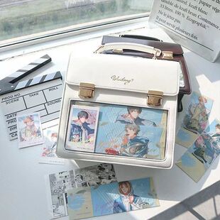 小众百搭大容量双肩包2025新款复古学院风手提书包高级感透明痛包