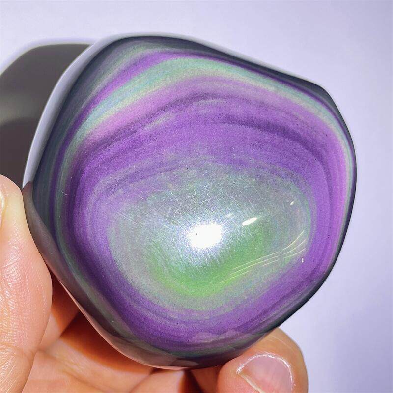 천연 크리스탈 컬러 눈 흑요석 컬러 흑요석 놀이 장식품 원시 돌 미네랄 크리스탈 교육 표본 홈 컬렉션