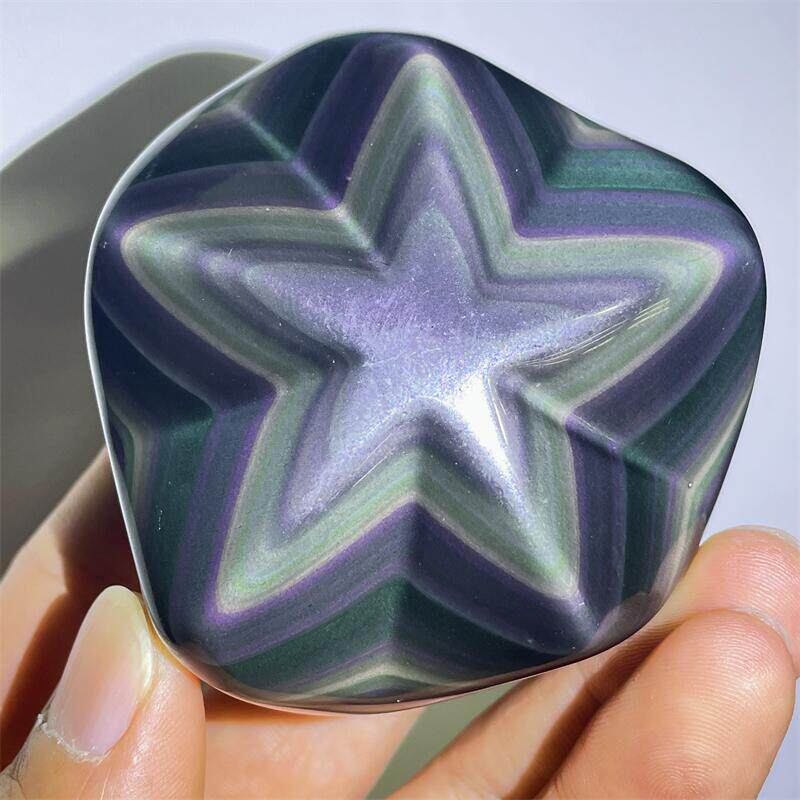 천연 크리스탈 컬러 눈 흑요석 컬러 흑요석 놀이 장식품 원시 돌 미네랄 크리스탈 교육 표본 홈 컬렉션