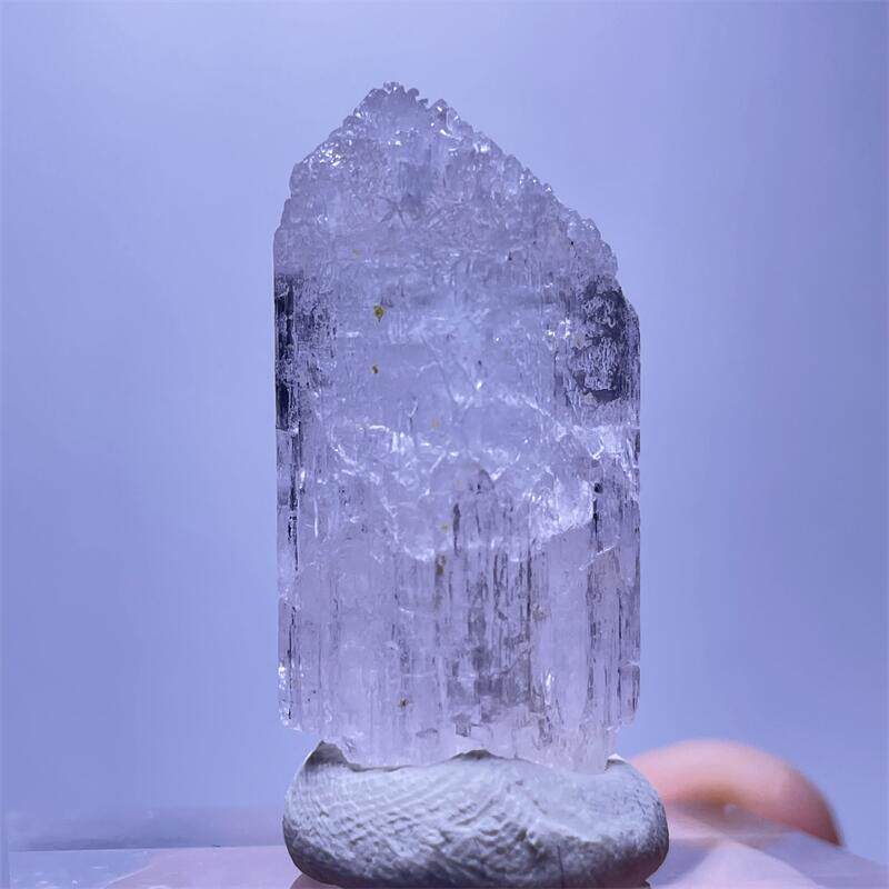 자연 용해 너바나 라이트 핑크 토파즈 거친 돌 DIY 펜던트 얼음 투명 무지개 광물 표본 수집 준 보석