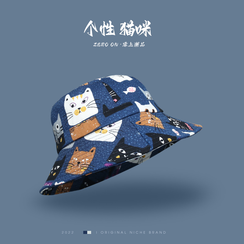 美式街头卡通大檐渔夫帽子
