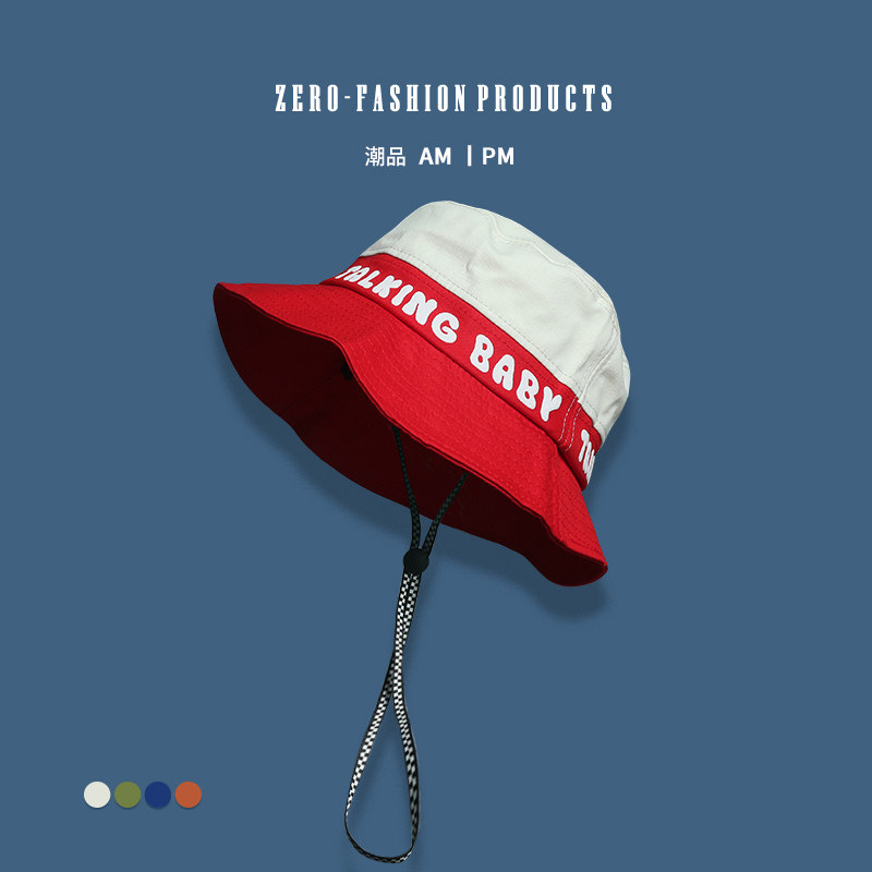 拼接设计感小众渔夫帽男女四季款春夏季日系复古街头盆帽嘻哈帽子