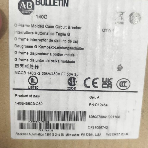 ABB塑壳断路器 140G-G6C3-C60 ~议价