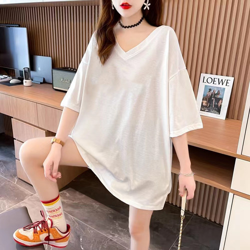 短袖宽松显瘦常规镂空露背棉女
