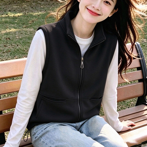 春秋款300斤胖mm宽松显瘦马甲外穿背心240加肥加大200马夹ins女装