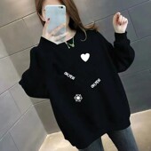 秋冬装 300斤胖mm宽松显瘦卫衣女装 200遮肚230藏肉260加肥加大上衣